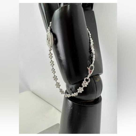 Gucci Auth Interlocking G Bracelet Sterling Silver 925 up to 7 in - Picture 3 of 6